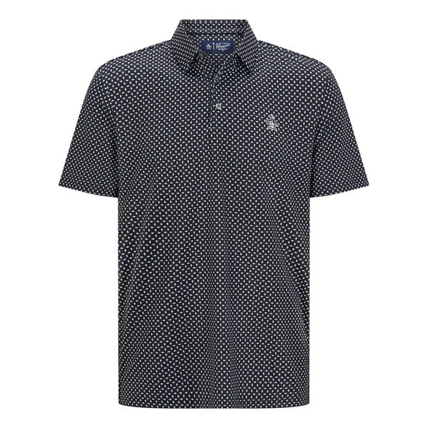 Original Penguin Mens Micro-Geo Printed Polo Shirt