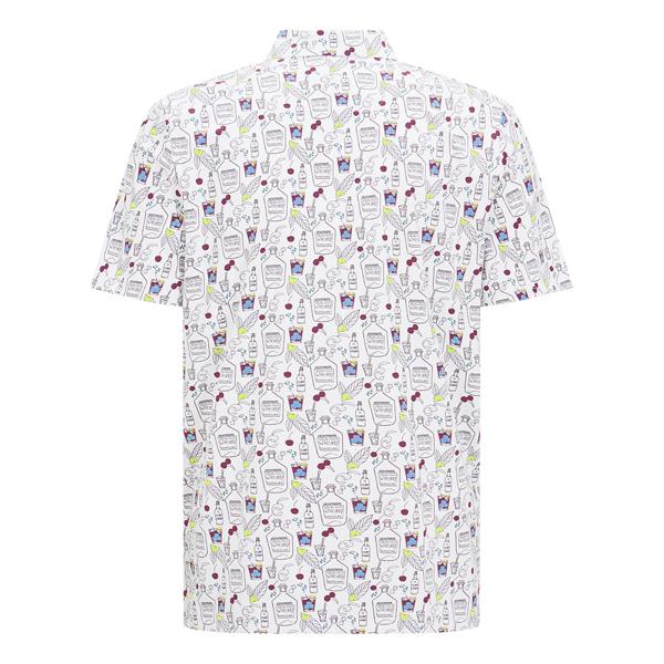 Original Penguin Mens Whisky Print Short Sleeve Polo Shirt
