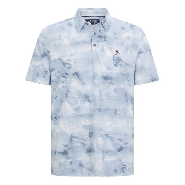 Original Penguin Mens Tie-Dye Printed Polo Shirt