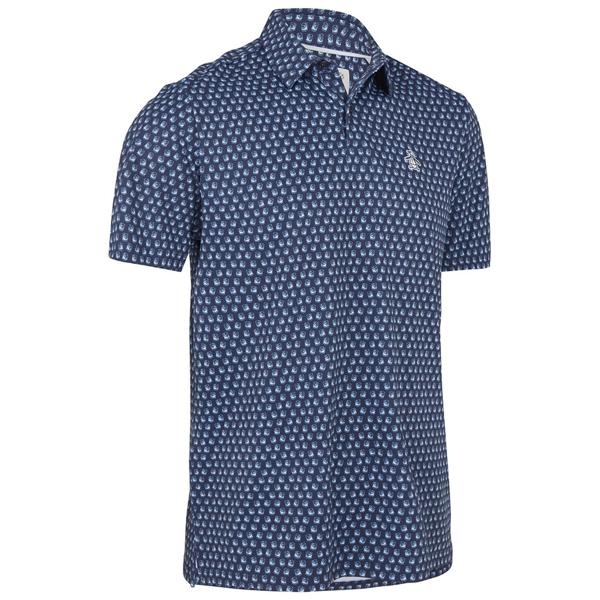 Original Penguin Mens Old Fashioned Novelty Print Polo Shirt