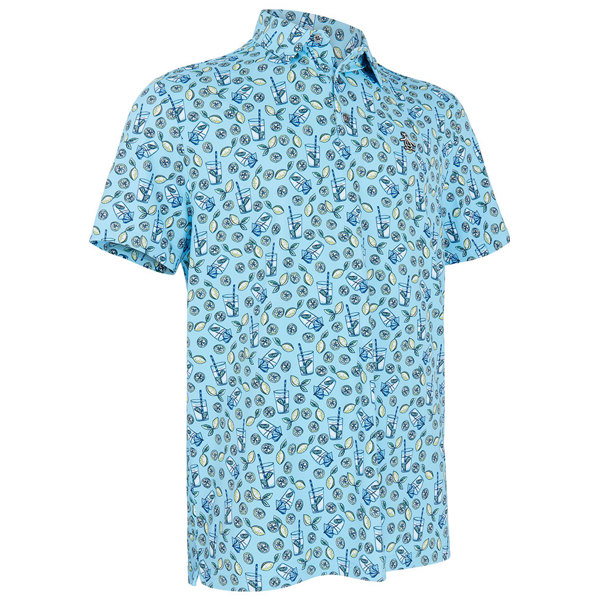 Original Penguin Mens Lemonade All Over Print Polo Shirt