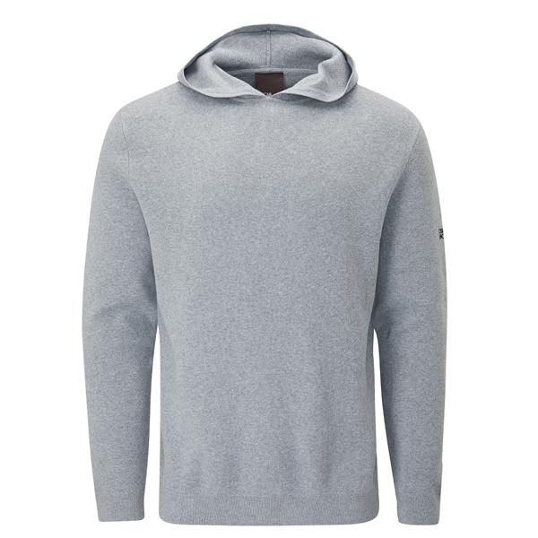 ojknt0304 kennedy knitted hoodie pewter marl