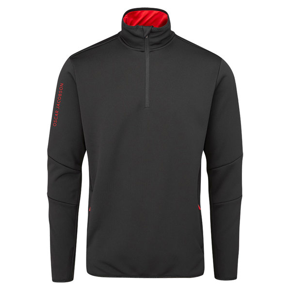 Oscar Jacobson Mens Thorpe Half Zip Fleece Pullover Top