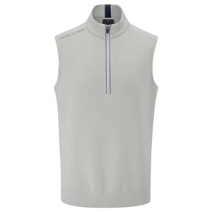 Oscar Jacobson Mens Drew 1/4 Zip Sleeveless Pullover