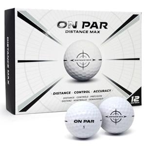 On Par Distance Max White Golf Balls 12 Balls