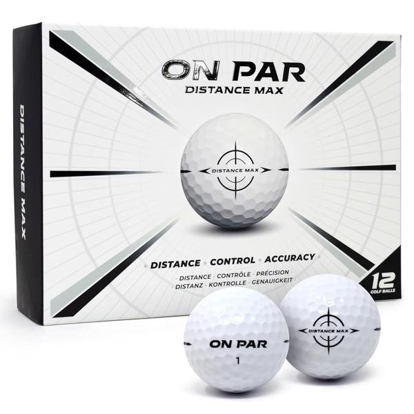 On Par Distance Max White Golf Balls 12 Balls