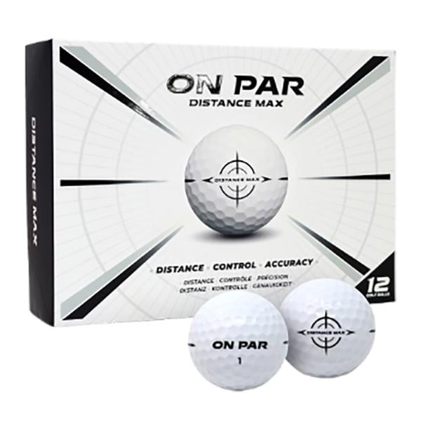 On Par Distance Max White Golf Balls 12 Balls