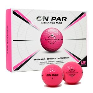 On Par Distance Max Pink Golf Balls 12 Balls