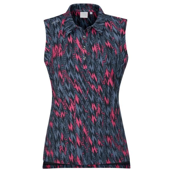Ping Ladies SensorCool Olive Sleeveless Polo Shirt