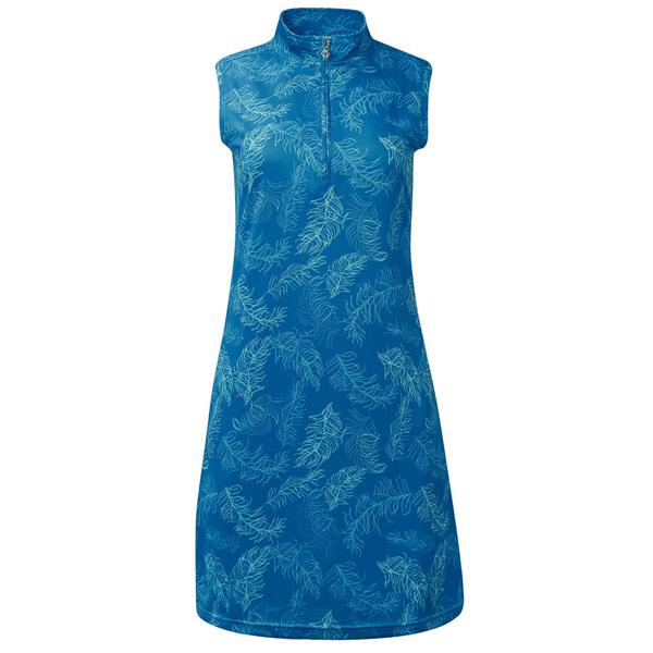 Pure Golf Ladies Miley Feather Print Sleeveless Golf Dress