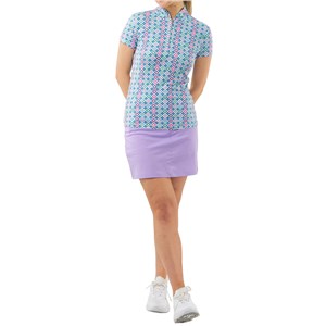 Pure Golf Rise Cap Sleeve Polo - Geo Flower