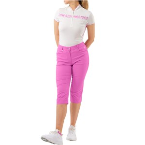 Pure Golf Keyana Cap Sleeve Polo - Azalea Zebra