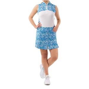 Pure Golf Alda Print Skort - Peacock Swirl