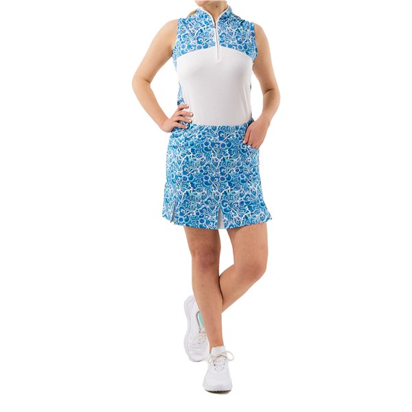 Pure Golf Alda Print Skort - Peacock Swirl