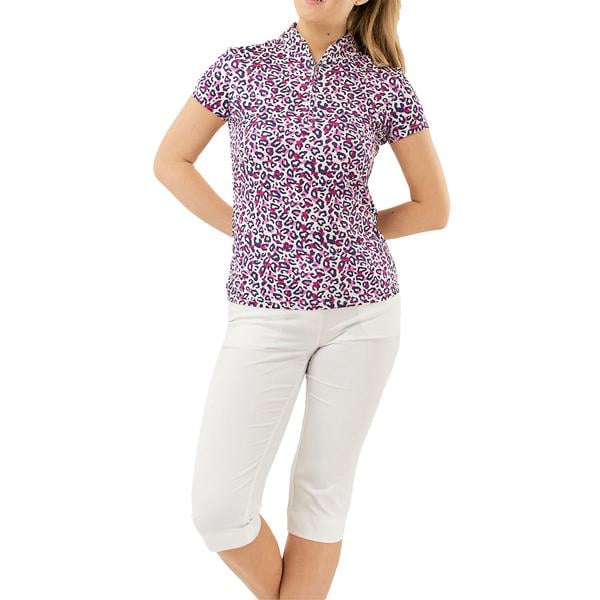 Pure Golf Rise Cap Sleeve Polo - Leo Pop