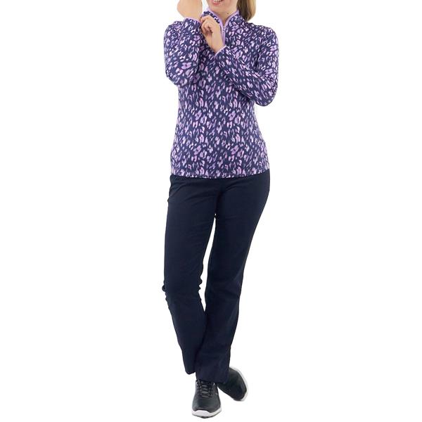 Pure Golf Ladies Ashlea Long Sleeve Zip Top - Lavender Flurry