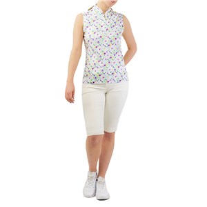 Pure Golf Ladies Rise Sleeveless Polo Shirt - Ethereal Bouquet