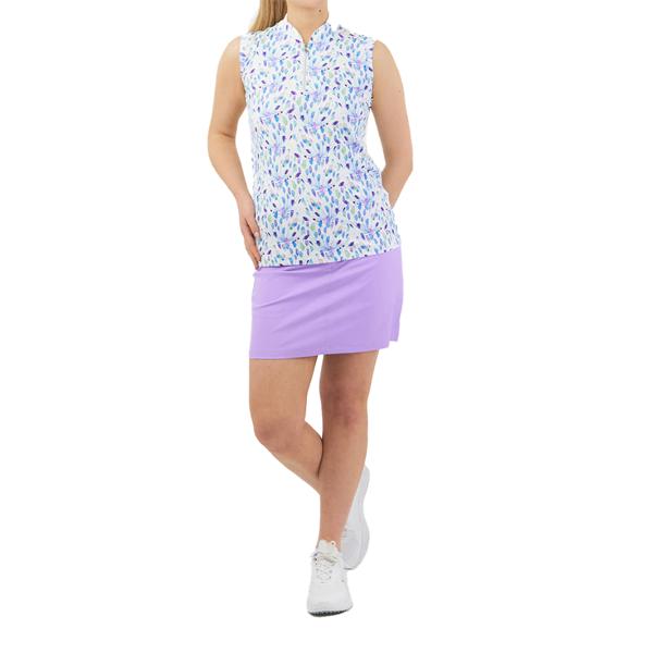 Pure Golf Ladies Felicity Sleeveless Polo Shirt - Opal Wish