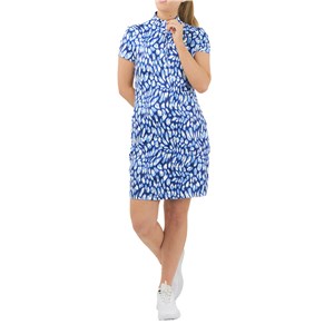 Pure Golf Ladies Rena Cap Sleeve Golf Dress - Leopard Lake