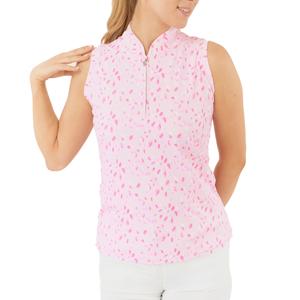 Pure Golf Ladies Rise Sleeveless Polo Shirt - Soft Sakura