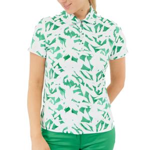 Pure Golf Ladies Amity Short Sleeve Polo Shirt -  Wild Peony Emerald