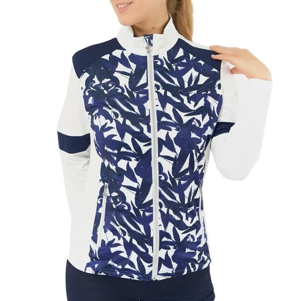 Pure Golf Ladies Galena Mid Layer Jacket - Wild Peony Navy