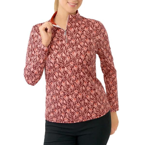 Pure Golf Ladies Arusha Long Sleeve Quarter Zip Pullover - Perennial Fields