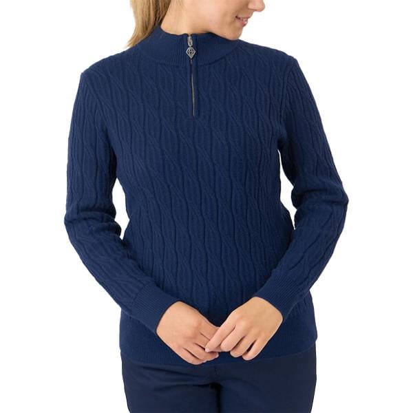 Pure Golf Ladies Margot Quarter Zip Lined Jumper