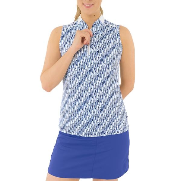 Pure Golf Ladies Felicity Sleeveless Polo Shirt - Tidal Wash