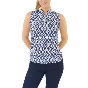 Pure Golf Ladies Felicity Sleeveless Polo Shirt - Sands Of Time
