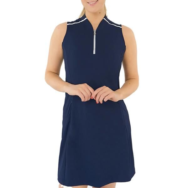 Pure Golf Ladies Julia Sleeveless Golf Dress - Navy