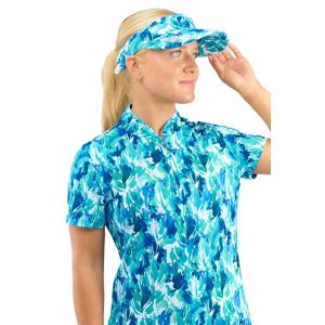 Pure Golf Ladies Arielle Patterned Telephone Wire Visor - Water Lily