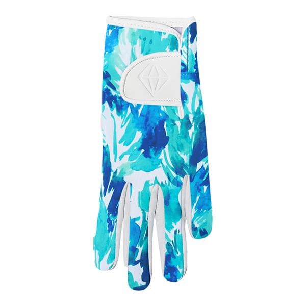 Pure Golf Ladies Divine Patterned Comfort Stretch Golf Gloves - Water Lily