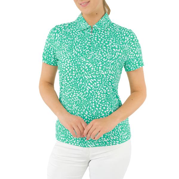 Pure Golf Ladies Amity Short Sleeve Polo Shirt - Sweet Pea Awe