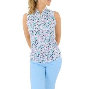 Pure Golf Ladies Ellen Sleeveless Polo Shirt - Mirrored Moonstone