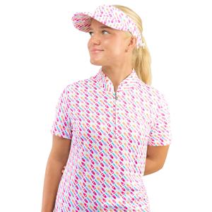 Pure Golf Ladies Arielle Patterned Telephone Wire Visor - Fairway Fizz