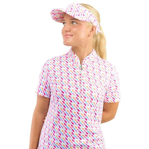 Pure Golf Ladies Arielle Patterned Telephone Wire Visor - Fairway Fizz