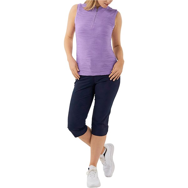 Pure Golf Cove Ladies Sleeveless Polo Shirt - Lilac