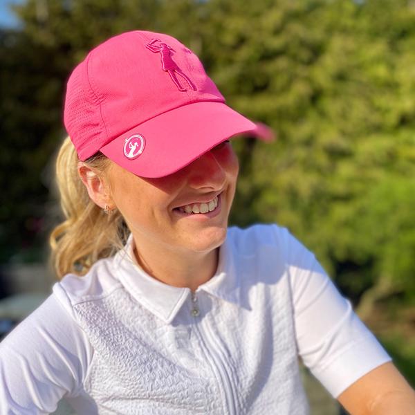pink golf cap