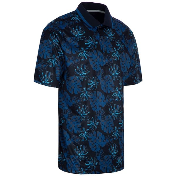 Proquip Mens Pro Tech Sub 7 Leaf Print Polo Shirt