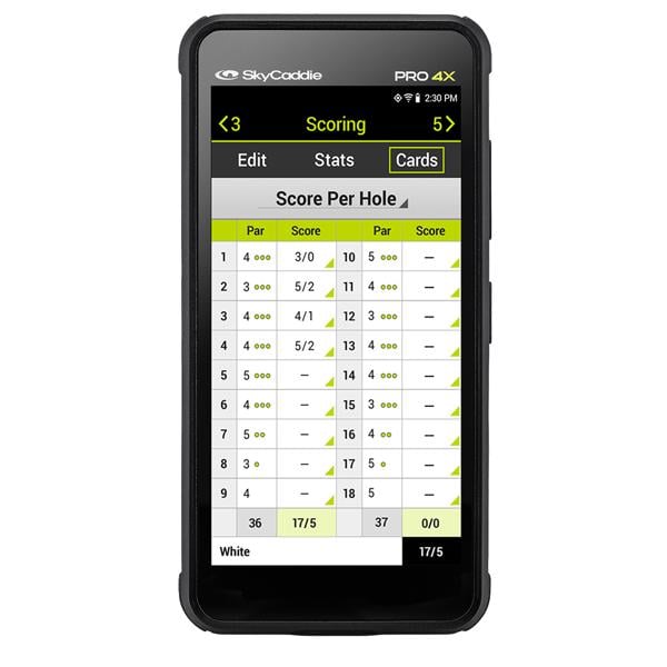 pro 4x scorecard