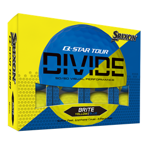 Srixon Q-Star Tour Divide 2 Yellow/Blue Golf Balls