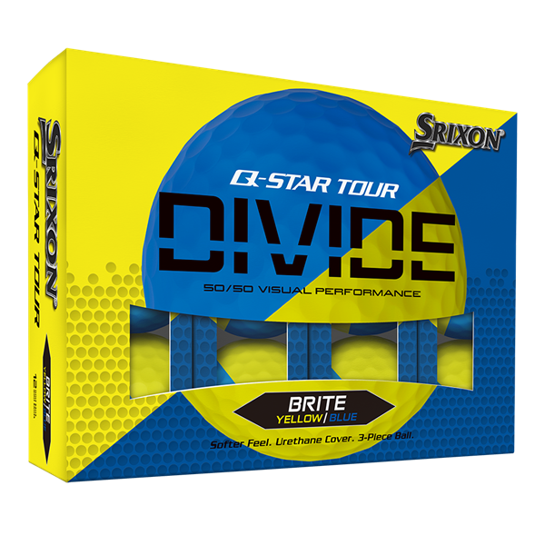 Srixon Q-Star Tour Divide 2 Yellow/Blue Golf Balls (12 Balls)