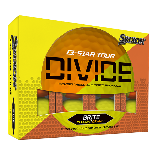 Srixon Q-Star Tour Divide 2 Yellow/Orange Golf Balls (12 Balls)