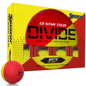 Srixon Q-Star Tour Divide 2 Yellow/Red Golf Balls