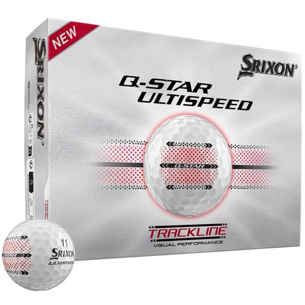 Srixon Q-Star Ultispeed Trackline Pure White Golf Balls (12 Balls)