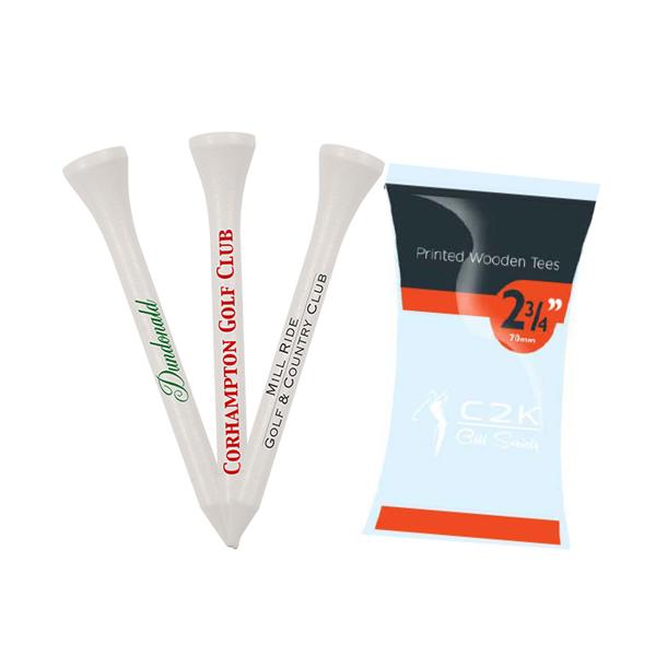 Printed Wood 70 mm Tees (20 Pack)