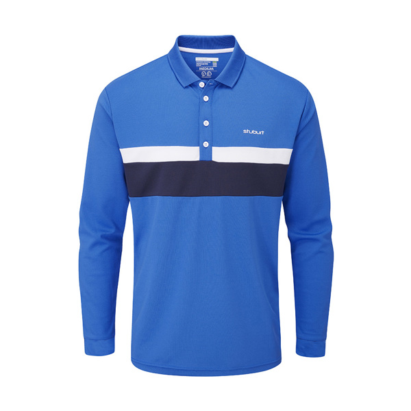 Stuburt Mens Motion Long Sleeve Polo Shirt
