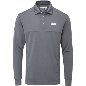 Stuburt Mens Sport Tech Long Sleeve Polo Shirt