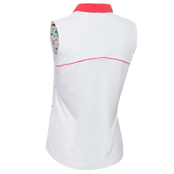 Green Lamb Ladies Enid Print Sleeveless Polo Shirt